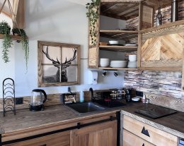 A la nuit : SUPERBE T2 classé 3***  façon CHALET de MONTAGNE rénové BOIS MASSIF-Tout confort-TOUT ÉQUIPÉ + WIFI FIBRE gratuit et illimité