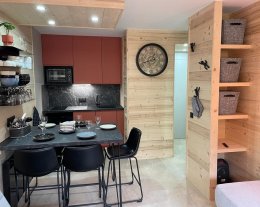 F2 28 m2 pour 5 personnes pied pistes valmeinier 1900