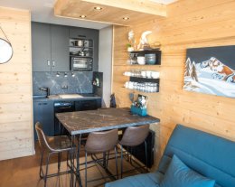  Location appartement F2 28 m2 5 personnes pied des pistes Valmeinier 1900