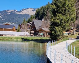 bord du lac  à  400 m des remontées 15 multipass + 4 accès a volonté a tout forme o Chatel